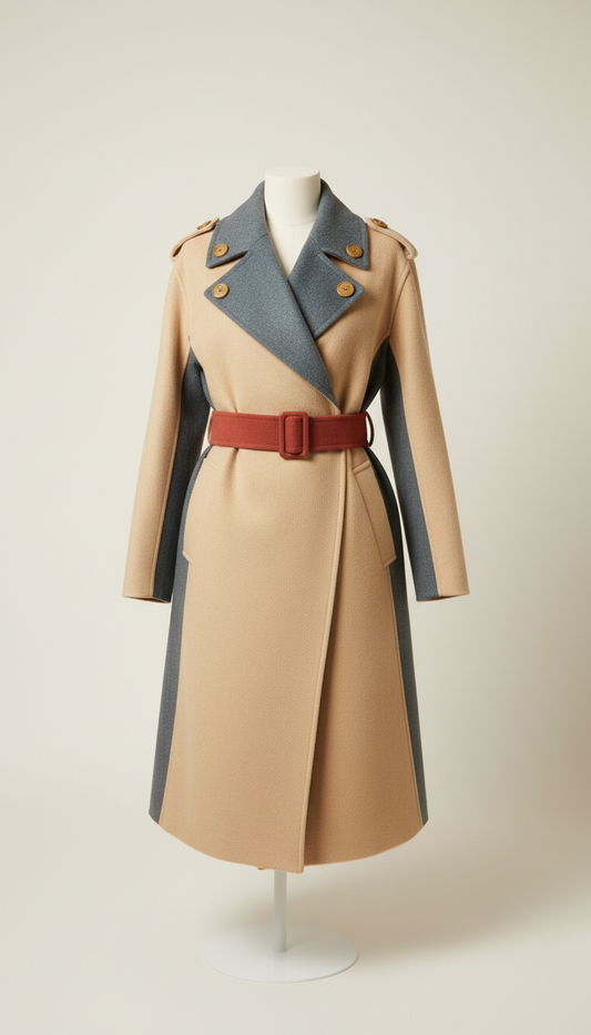 manteau enveloppant laine transformable