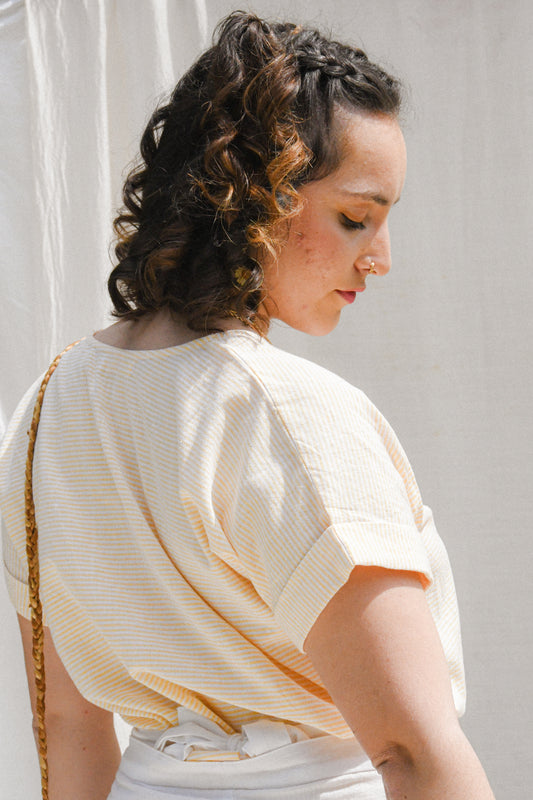 Stéphanie Rayé Jaune - Aune _ Boutique officielle